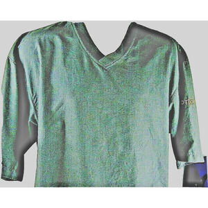 Footjoy FJ Windbreaker Shirt Short Sleeve Black Medium Pullover V-Neck Logo